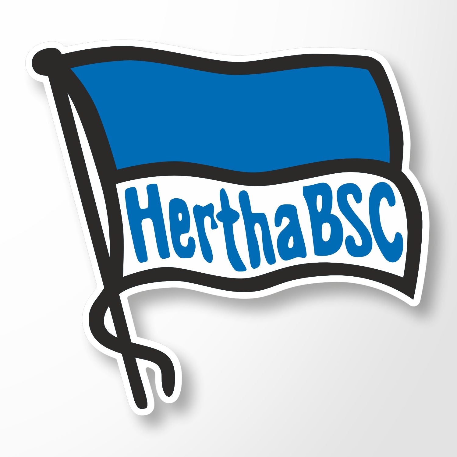 Hertha BSC Fahnen Aufkleber