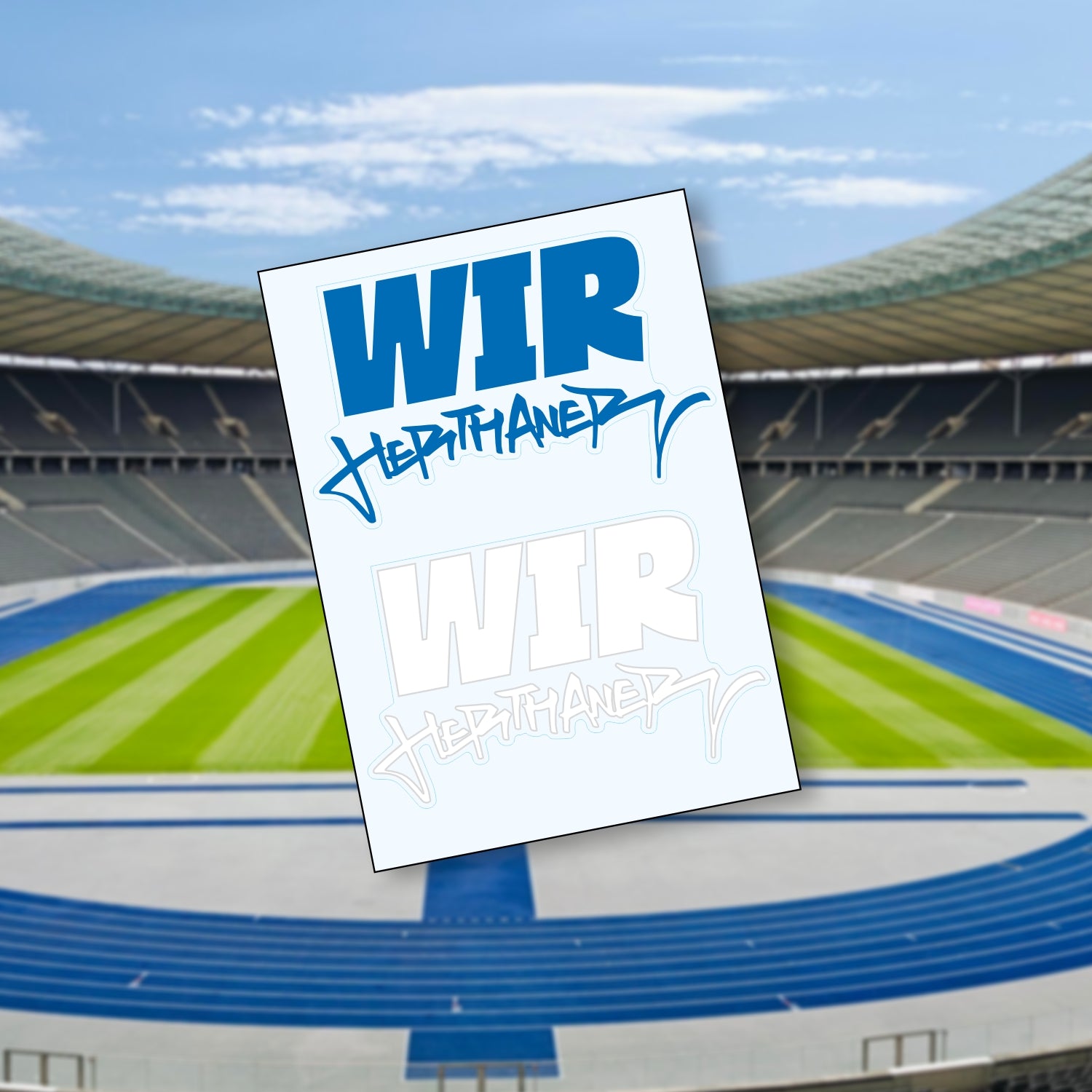 Stickerbogen Hertha BSC Wir Herthaner DIN A6 | Premium-Aufkleber transparente Folie