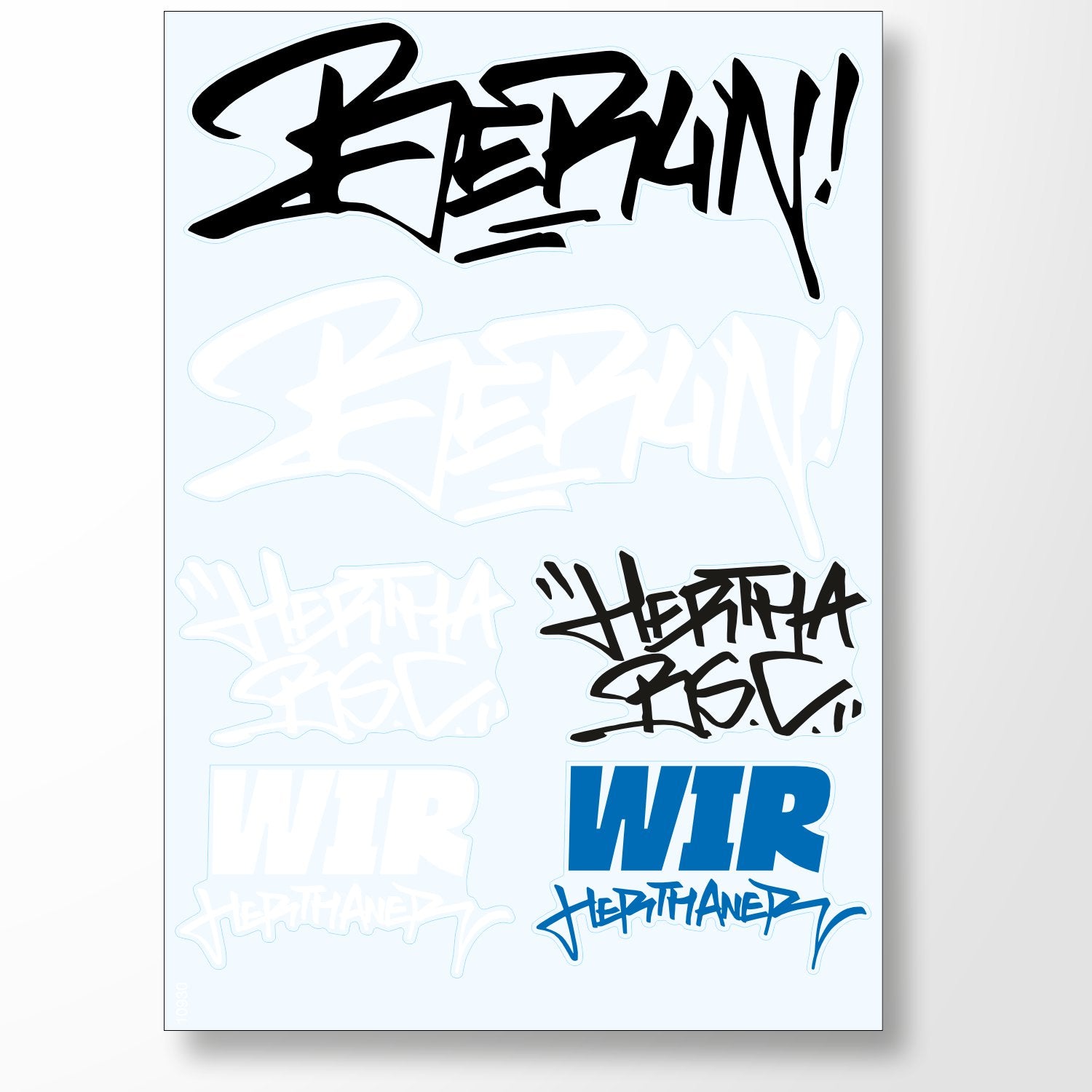 Stickerbogen Hertha BSC Tags DIN A5 | Premium-Aufkleber transparente Folie