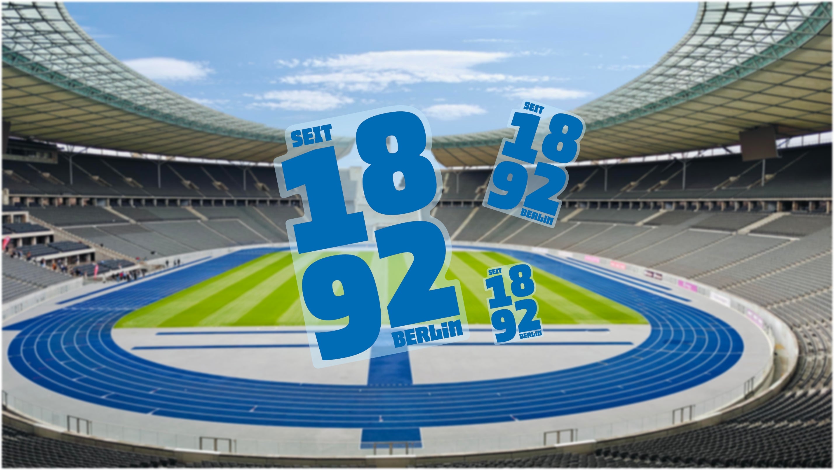 Seit 1892 Berlin Stickerbogen | Premium-Aufkleber transparente Folie