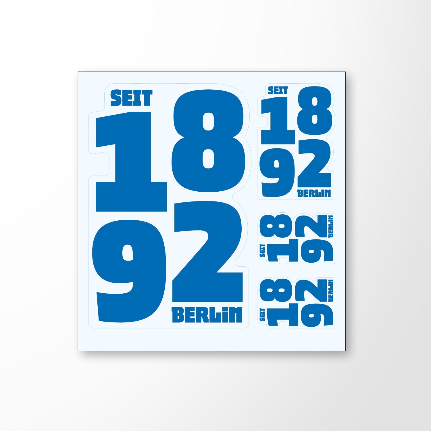 Seit 1892 Berlin Stickerbogen | Premium-Aufkleber transparente Folie