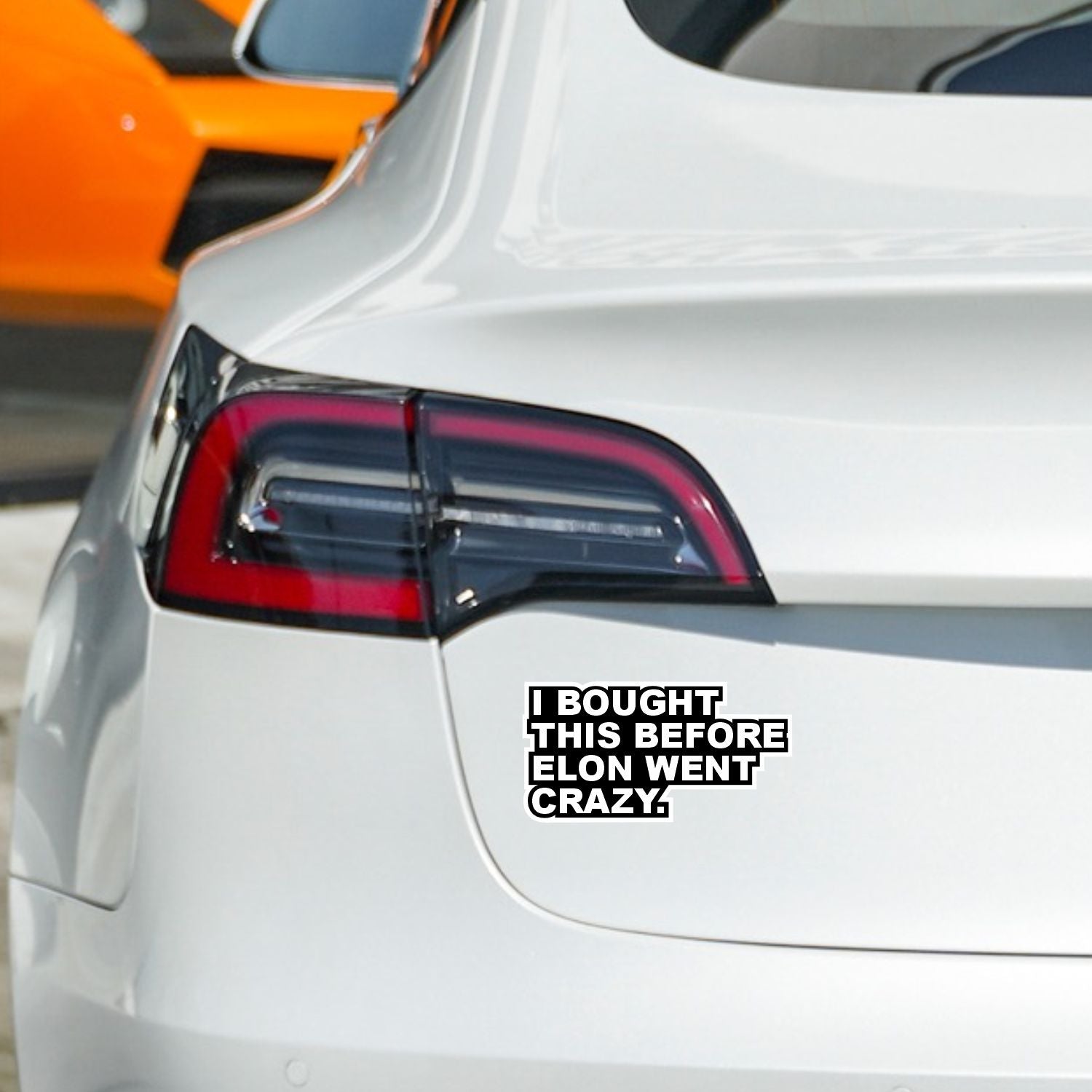 Aufkleber I BOUGHT THIS BEFORE ELON WENT CRAZY. Freiform
