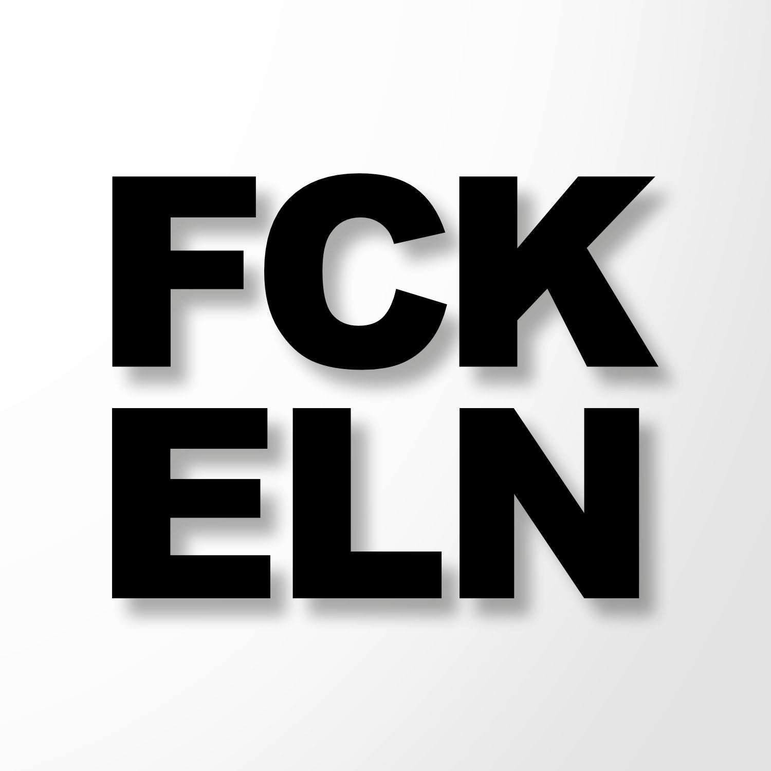 Aufkleber FCK ELN schwarz matt
