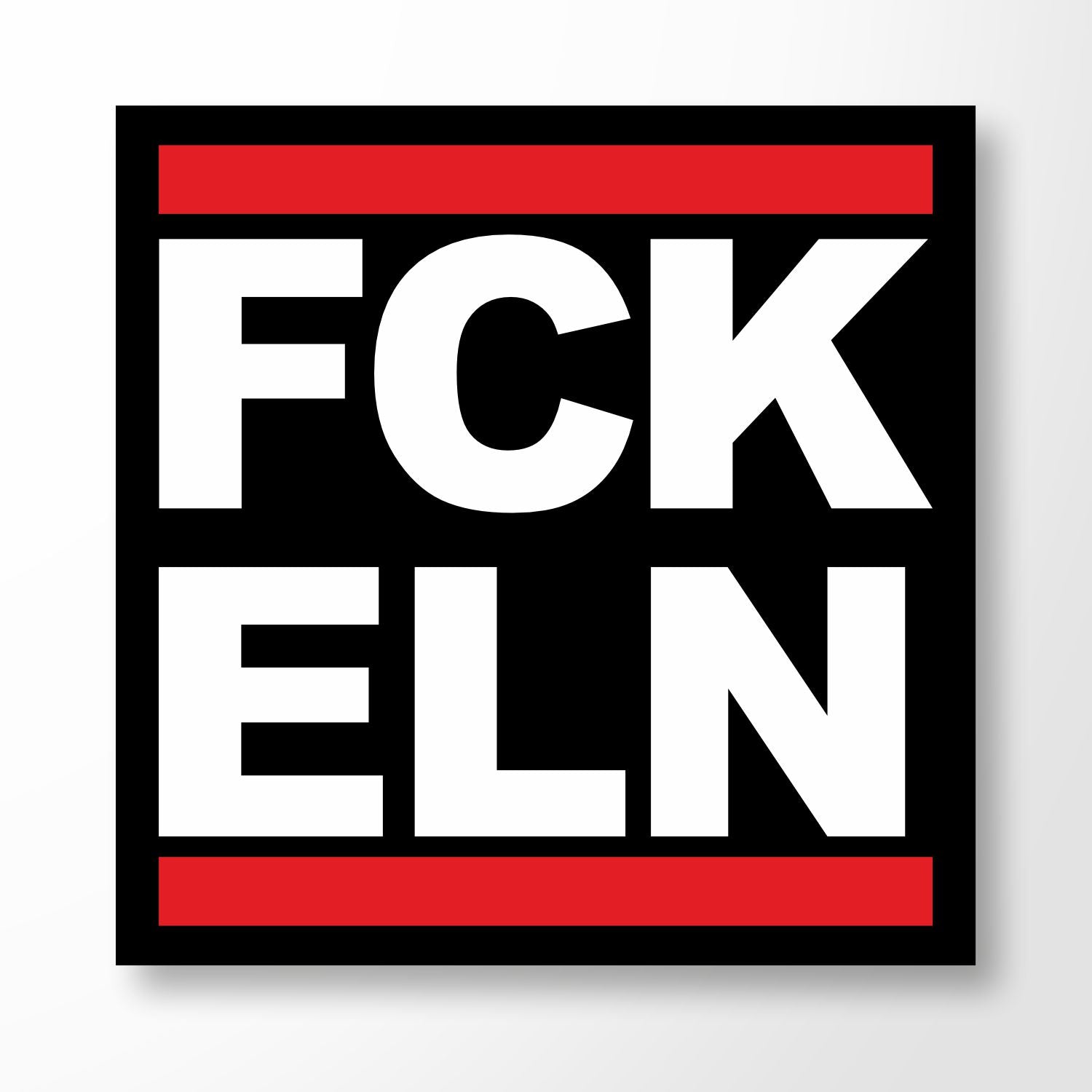 Aufkleber FCK ELN schwarz/rot