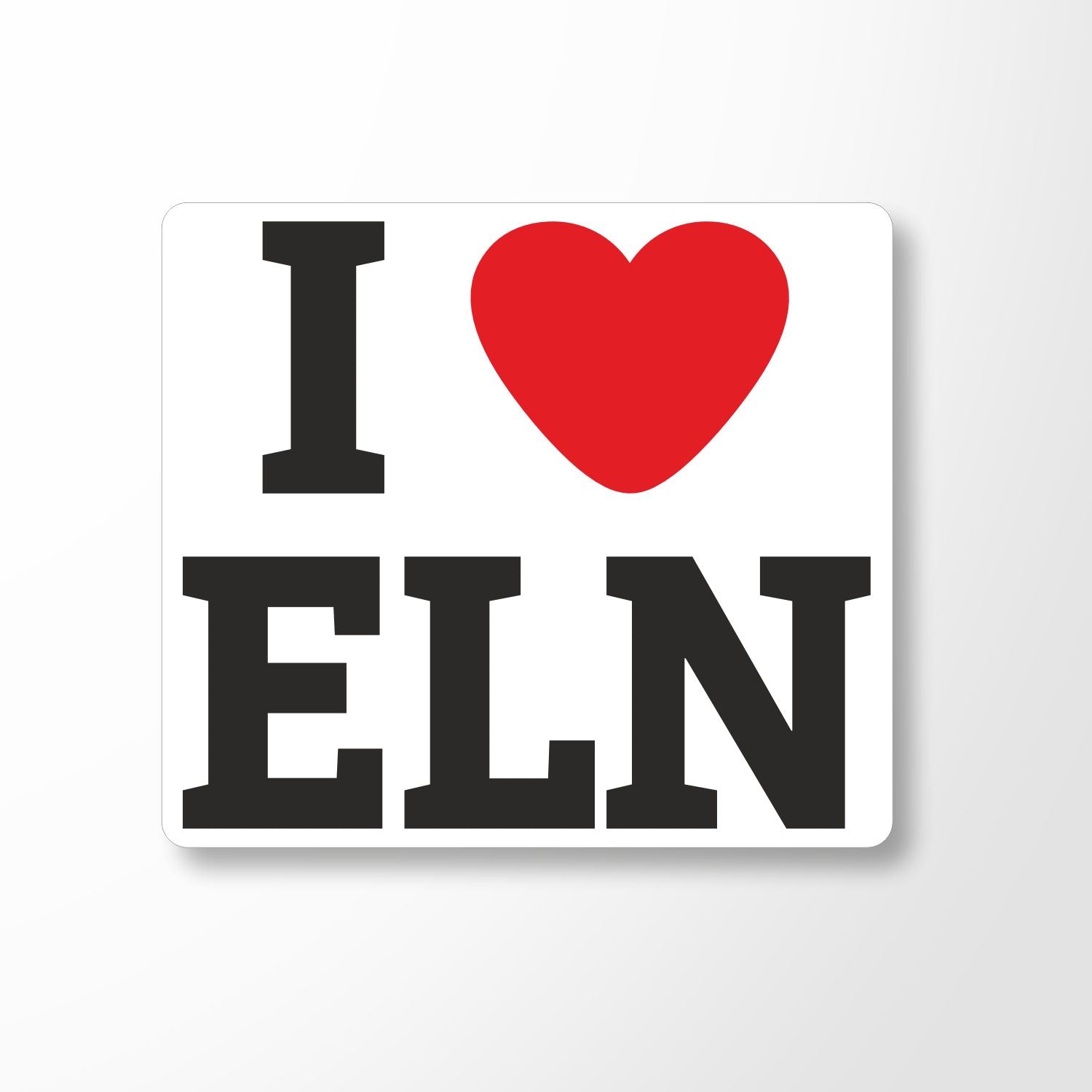 Aufkleber I LOVE ELON 8,5x7,5 cm