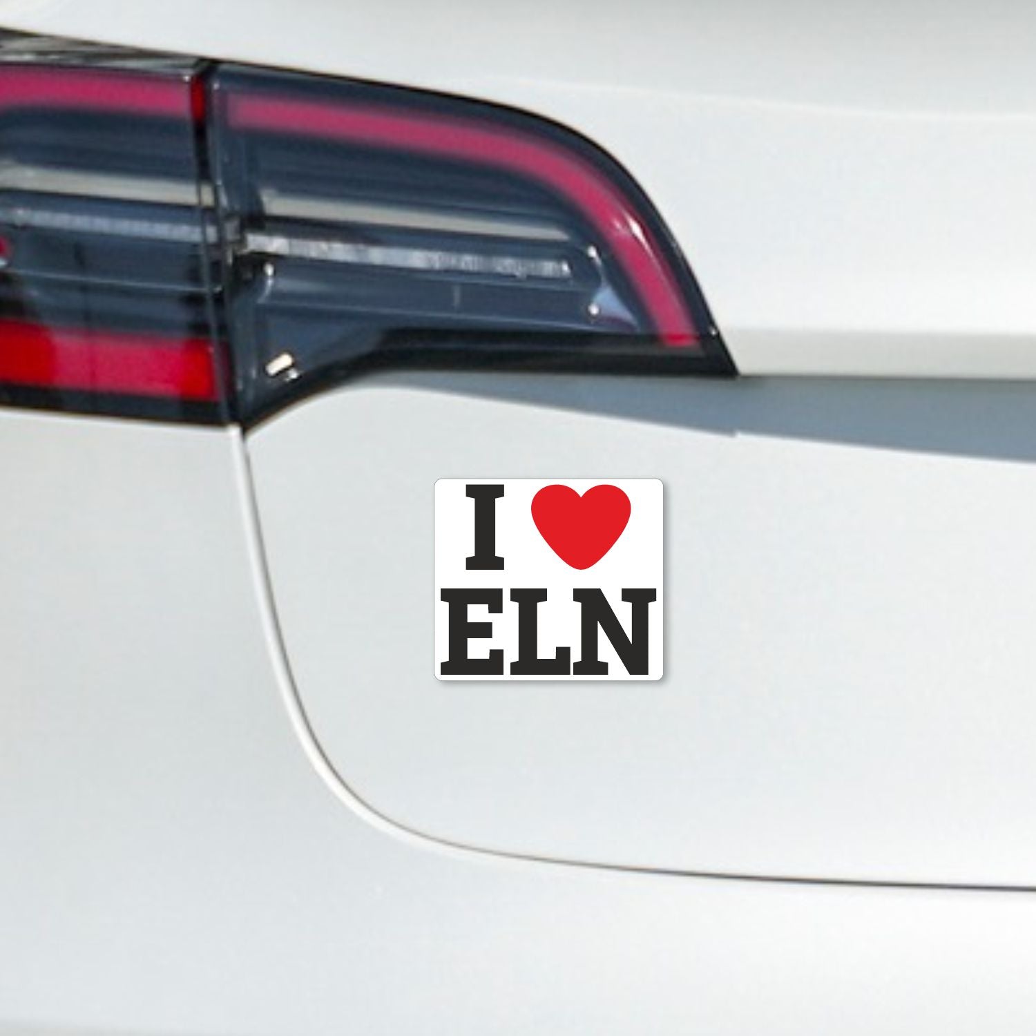 Aufkleber I LOVE ELON 8,5x7,5 cm
