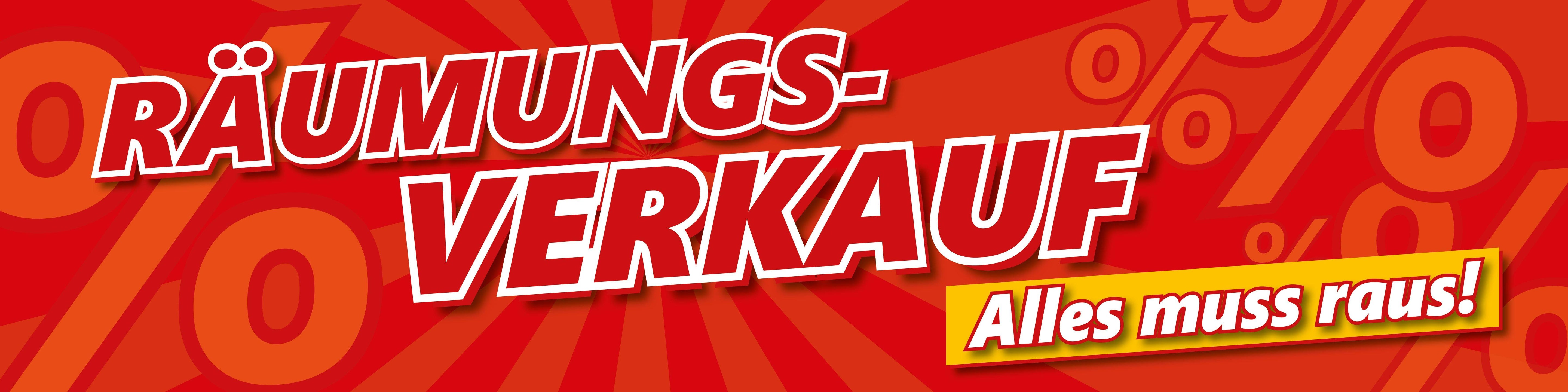 XXL Aufkleber Räumungsverkauf Alles muss Raus! Ansicht