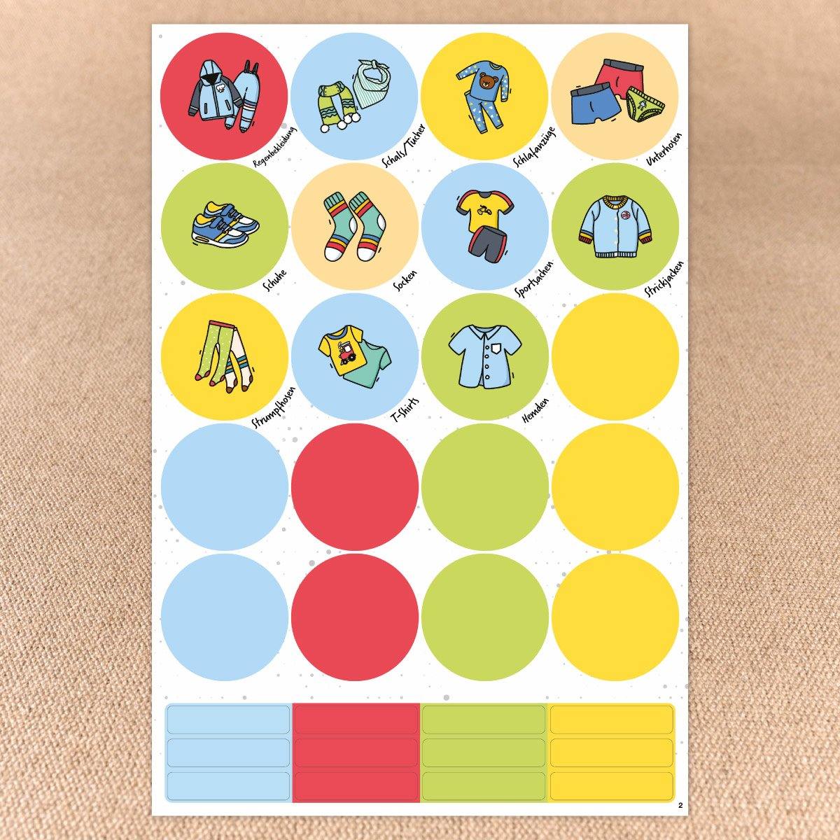 Ordnungssticker - Kleidung Jungs "Extraklasse" - Sticker-Depot.de by Typographus