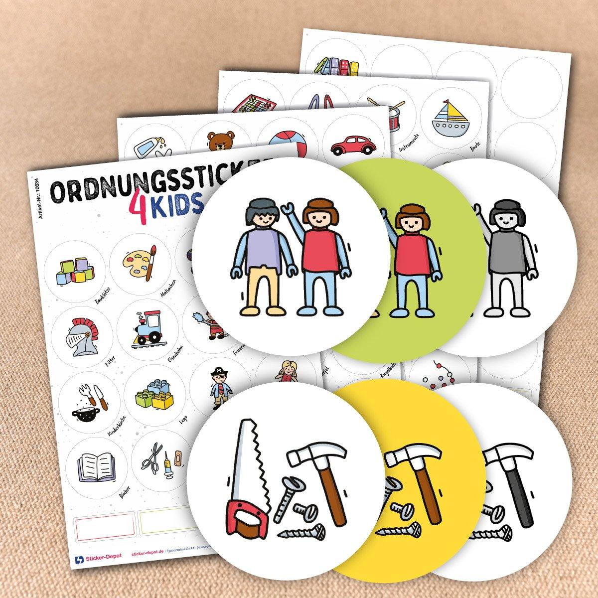 Ordnungssticker für Kinder