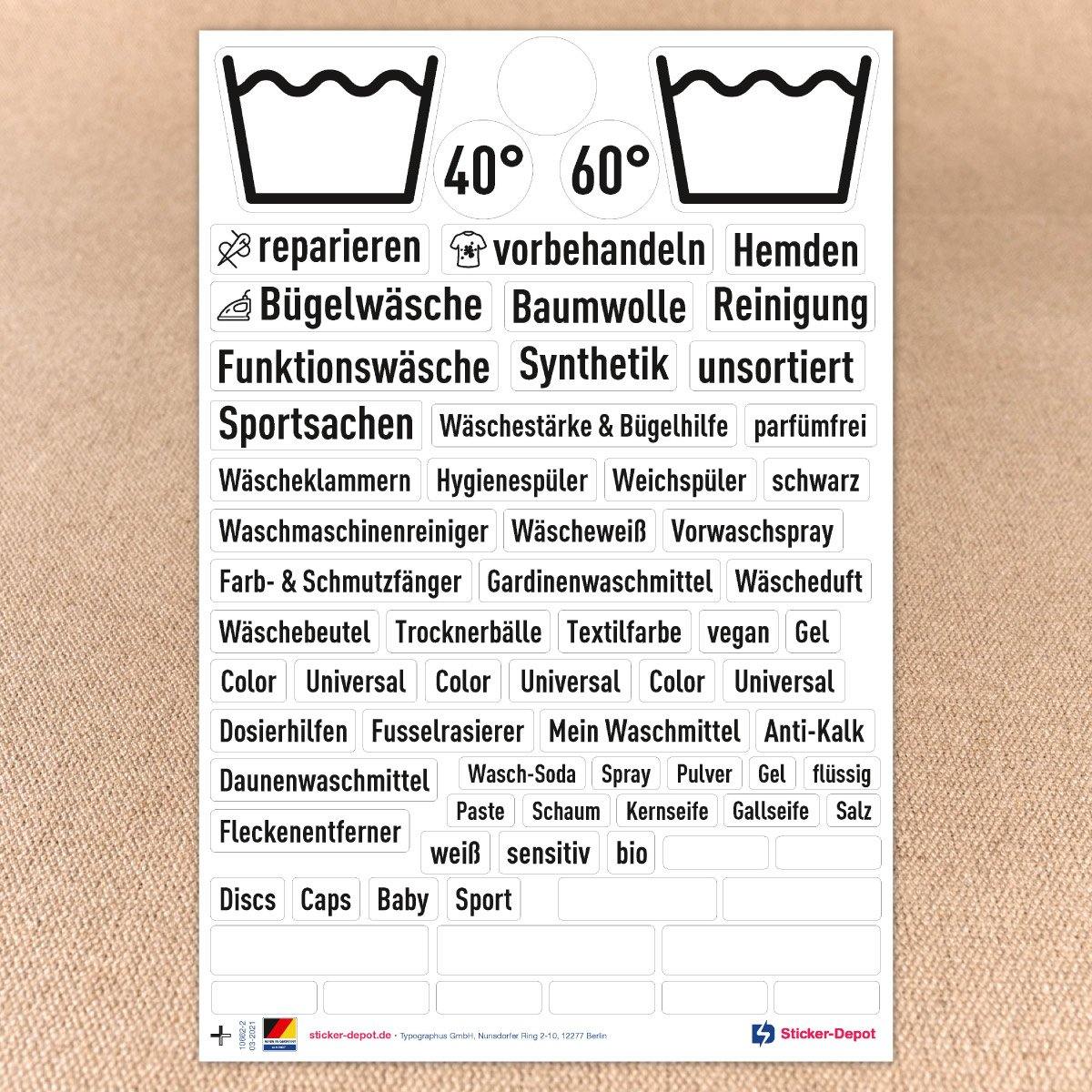 108 Aufkleber für Wäschebox o. Wäschekorb - Aufkleber Seite 2