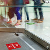 Fußbodenaufkleber Ausgang Pfeil 20cm rot - Sticker-Depot.de by Typographus