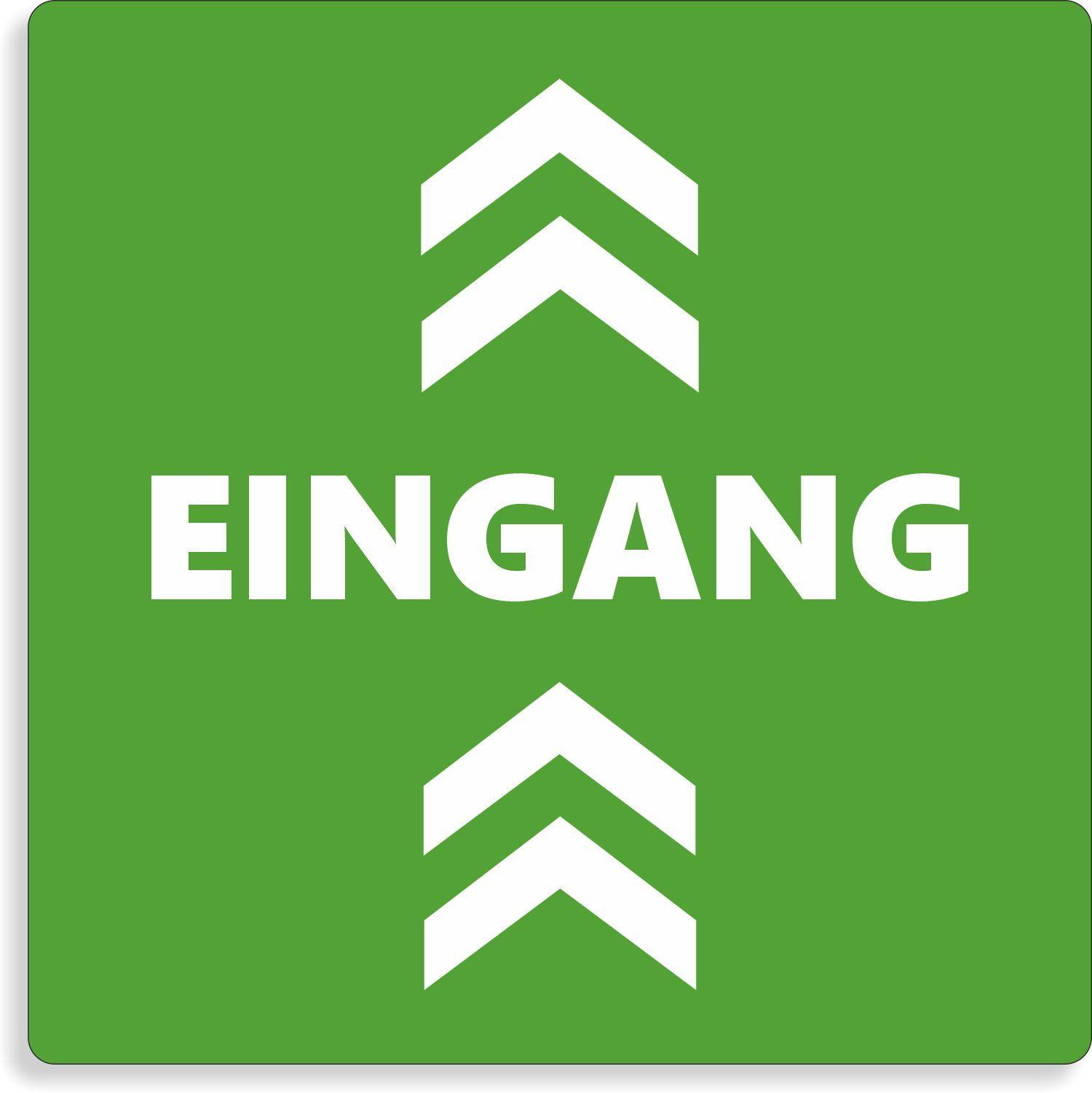 Fußbodenaufkleber Eingang Pfeil 20cm grün - Sticker-Depot.de by Typographus