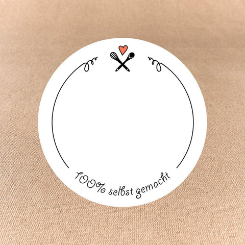 Marmeladen- & Einmachetiketten - Etiketten für Selbstgemachtes - rund - Sticker-Depot.de by Typographus