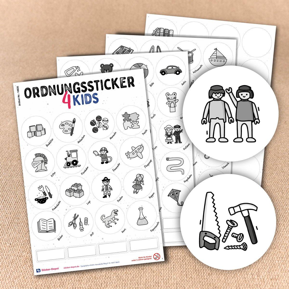 beschriftung aufbewahrung 104 Ordnungssticker - Beschriftung von von Spielzeugkisten, Boxen, und Möbel