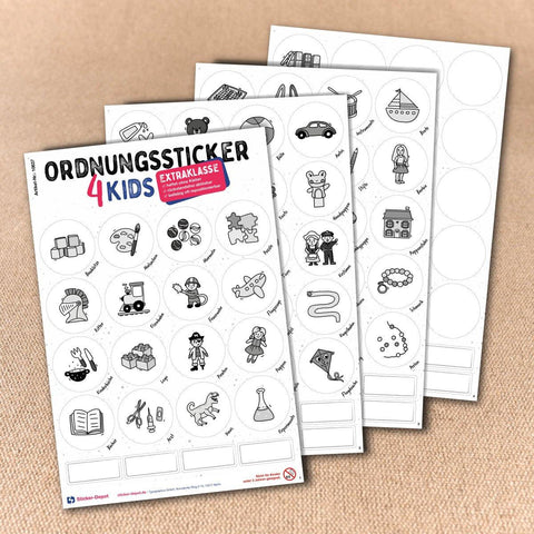 Ordnungssticker - Aufbewahrung Spielzeug "Extraklasse" - Sticker-Depot.de by Typographus