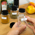 Verklebung Feinschmecker Gewürzetiketten auf Glas