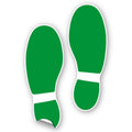 Fußbodenaufkleber Schuhabdruck grün Ansicht
